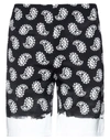 Msgm Paisley-print Knee-length Shorts In Black