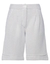 Bruno Manetti Woman Shorts & Bermuda Shorts Light Grey Size 6 Cotton, Viscose