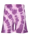Msgm Mens Violet Bermuda Shorts In Pink
