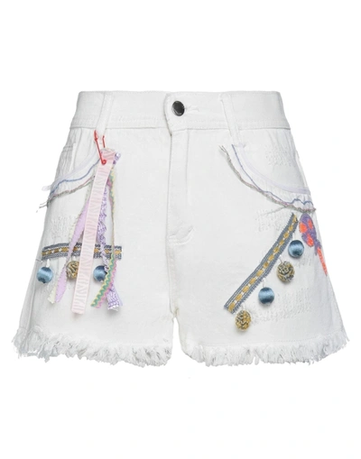 Molly Bracken Denim Shorts In White