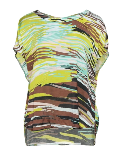 Manila Grace Blouses In Acid Green