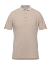 Alpha Studio Polo Shirts In Beige