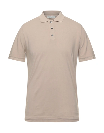 Alpha Studio Polo Shirts In Beige