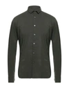 Grey Daniele Alessandrini Shirts In Military Green