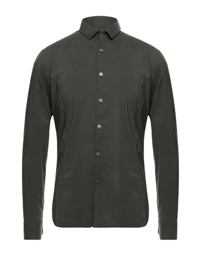 Grey Daniele Alessandrini Shirts In Military Green
