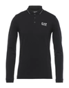 Ea7 Polo Shirts In Black