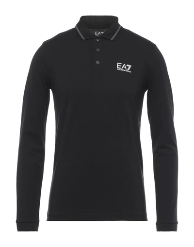 Ea7 Polo Shirts In Black