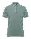 Alpha Studio Polo Shirts In Green