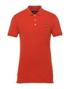 Lyle & Scott Polo Shirts In Orange
