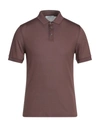 Alpha Studio Polo Shirts In Brown