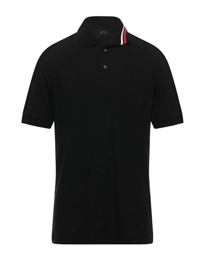 Ndegree21 Polo Shirts In Black