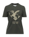 Alberta Ferretti T-shirts In Military Green