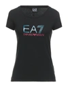 Ea7 T-shirts In Black