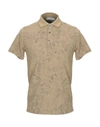 Alpha Studio Polo Shirts In Beige