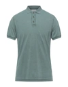 Alpha Studio Polo Shirts In Sage Green