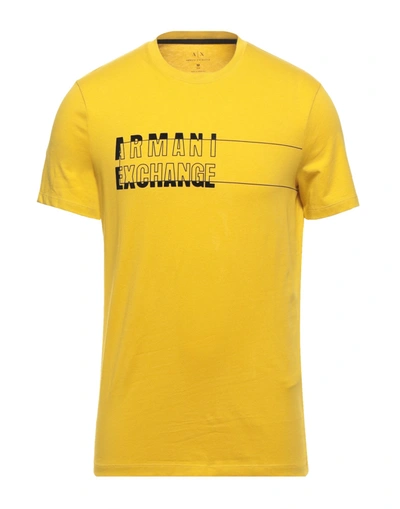 Armani Exchange T-shirts In Yellow