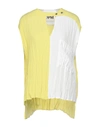 8pm Woman Top Yellow Size M Acetate, Silk