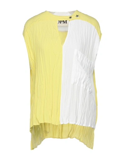 8pm Woman Top Yellow Size M Acetate, Silk