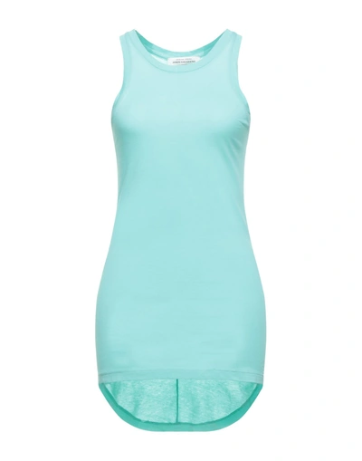 John Galliano Tank Tops In Turquoise