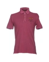 Aeronautica Militare Polo Shirts In Mauve