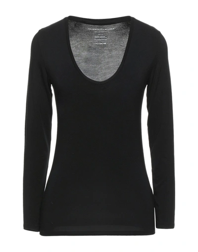 Majestic T-shirts In Black