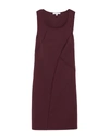 Patrizia Pepe Short Dresses In Maroon