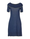Boutique Moschino Short Dresses In Dark Blue