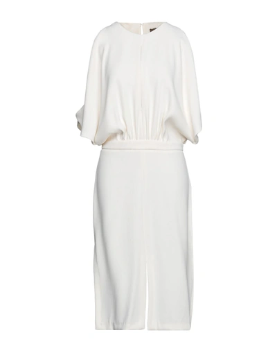 Space Simona Corsellini Midi Dresses In White