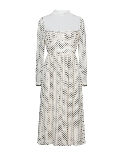 Valentino Midi Dresses In Ivory