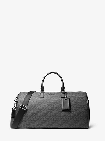 Michael Kors Harrison Logo Weekender Bag In Black