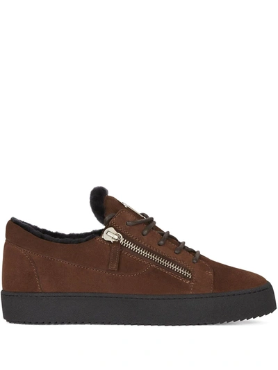 Giuseppe Zanotti Frankie Winter Low-top Trainers In Brown