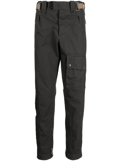 N•peal Straight Leg Combat Trousers In Grey