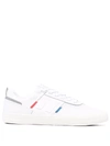 New Balance Logo-patch Panelled Leather Sneakers In Weiss