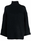 Apc Roll-neck Knit Jumper In Schwarz