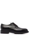 Gianvito Rossi Round Toe Derby Shoes In Schwarz
