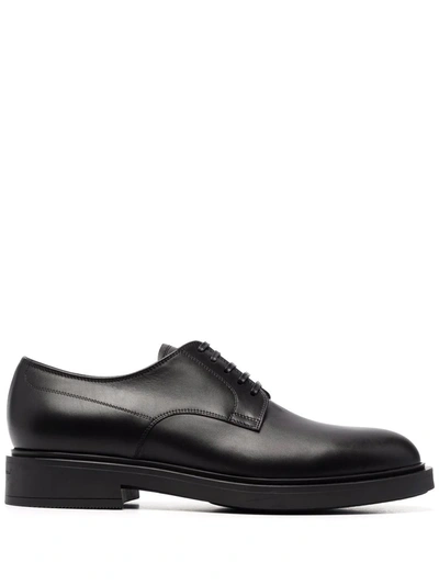 Gianvito Rossi Round Toe Derby Shoes In Schwarz