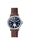 SHINOLA THE RUNWELL SUB SECOND LEATHER STRAP WATCH, 41MM,S0120224035