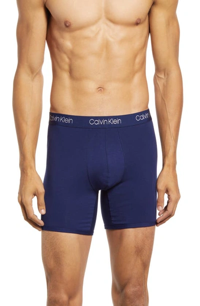 Calvin Klein Men's 3-pk. Luxe Pima Cotton Stretch Boxer Briefs In Blue Multi