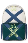 Kenzo Men's Multi-strap Logo Backpack In Pale Grey