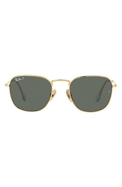 Ray Ban 51mm Titanium Sunglasses In Gold