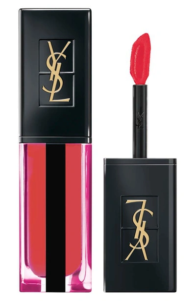 Saint Laurent Vernis A Levres Water Stain Lip Stain In 609 Submerge Coral
