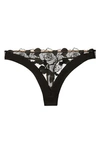 Dita Von Teese Rosabelle Embroidered G String In Black