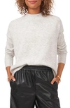 Vince Camuto Center Seam Crewneck Sweater In Silver Heather