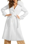Guess Ruby Wool Blend Coat In Twht