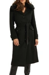 Guess Ruby Wool Blend Coat In Black