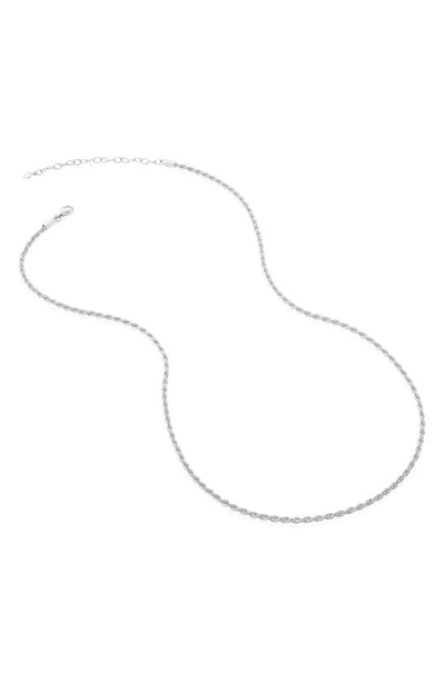 Monica Vinader 17"/43cm Adjusted Fine Chain In Silver