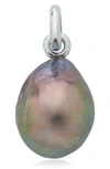 Monica Vinader Nura Sterling Silver And Baroque Pearl Pendant In Sterling Silver