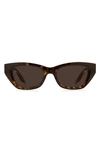 Givenchy 55mm Polarized Cat Eye Sunglasses In Havana / Brown
