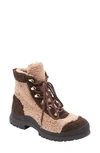 Andre Assous Leandra Faux Shearling Weather Resistant Bootie In Beige/ Cuero