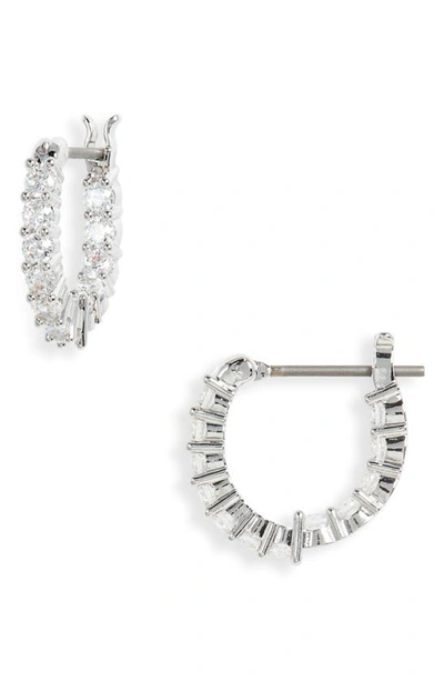 Swarovski Vittore 简约璀璨百搭圆环耳环5562126 In White
